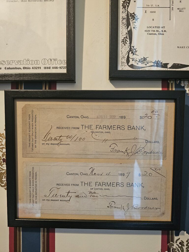 Farmers Bank receipts, 1899