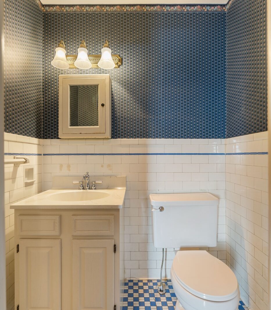First-floor half bath