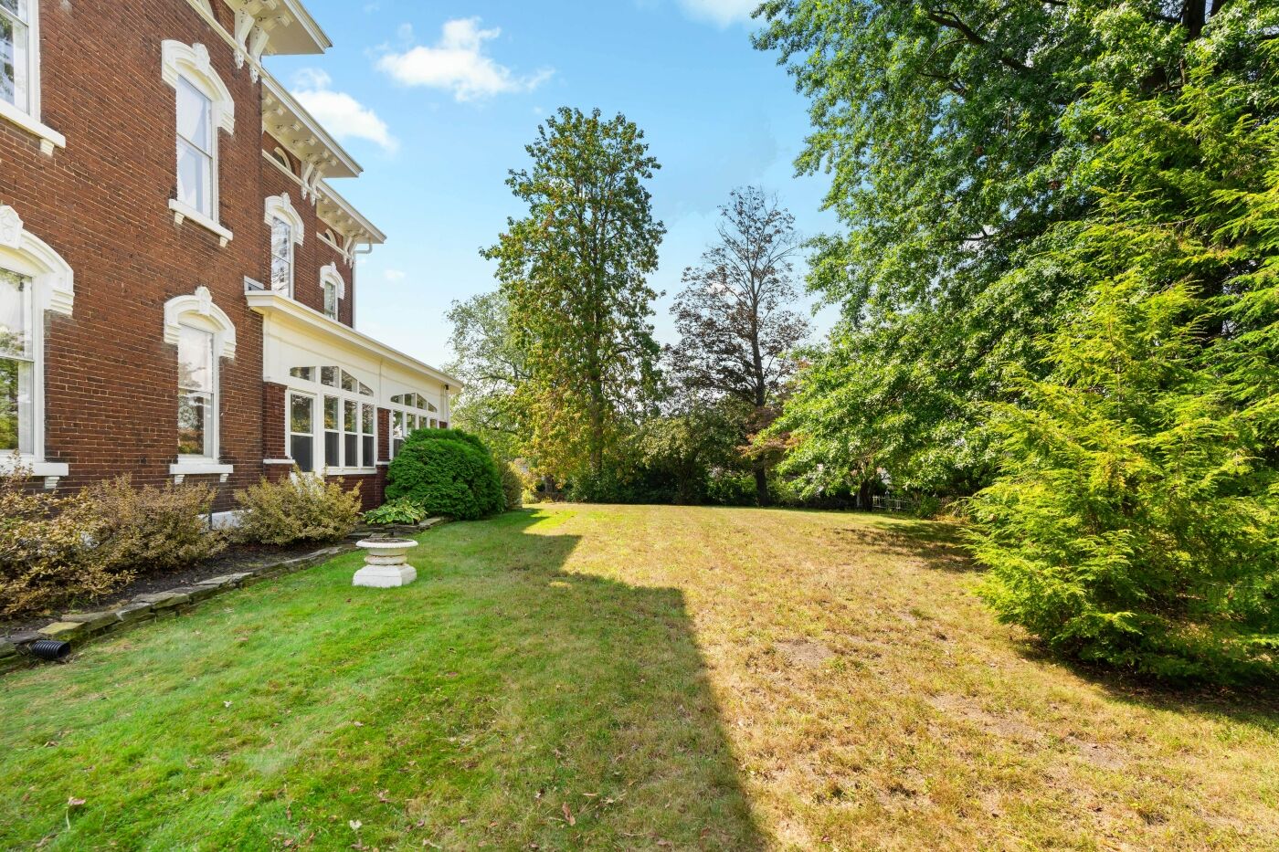 Lawn toward the sunporch