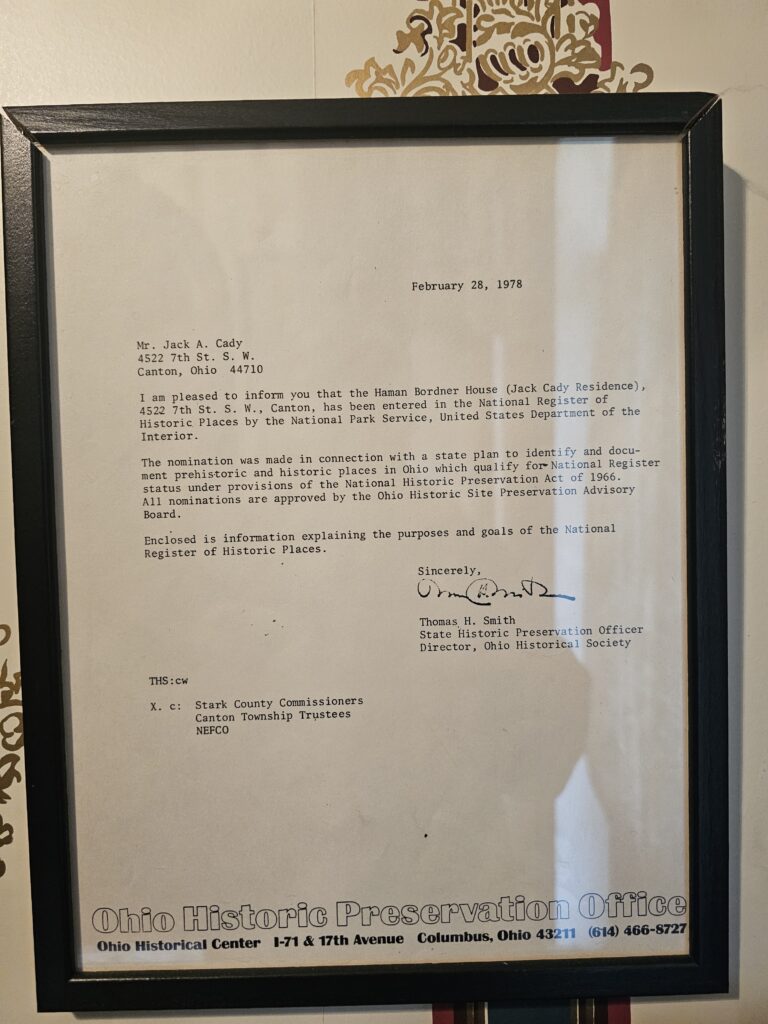 The National Register letter
