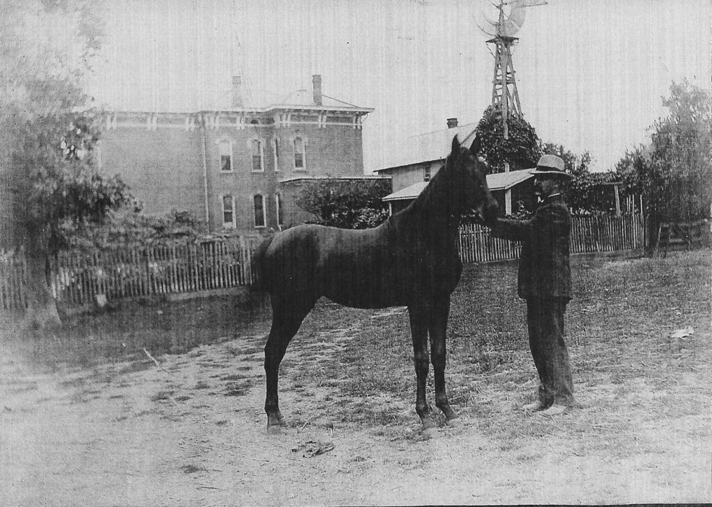 Franklin J. Bordner and his horse